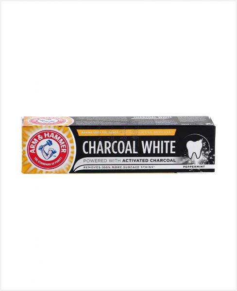 ARM & HAMMER CHARCOAL WHITE PEPPERMINT FLAVR TOOTHPASTE 75ML