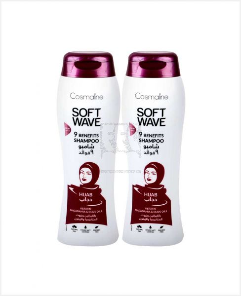 SOFT WAVE HIJAB SHAMPO MACADAMIA & OLIVE OIL 2X400ML @30%OFF