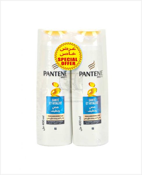 PANTENE PRO-V 2IN1 CLASSIC DAILY CARE SHAMPOO 2X400ML @OFFER