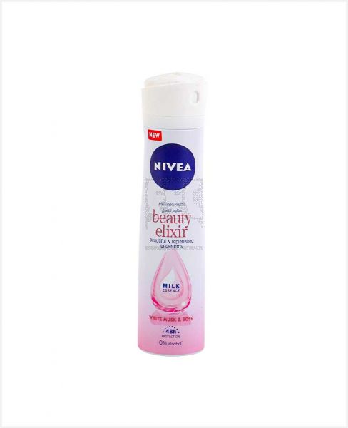 NIVEA BEAUTY ELIXIR WHITE MUSK AND ROSE DEO SPRAY 150ML