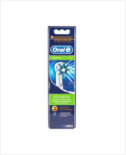 ORAL-B CROSSACTION REPLACEMENT BRUSH HEADS 2PCS
