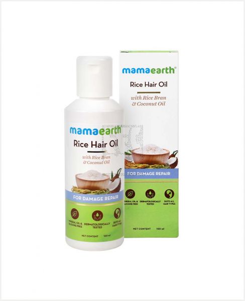 MAMAEARTH RICE HAIR OIL FOR DAMAGE REPAIR 150ML