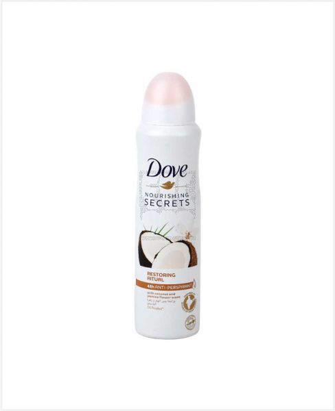 DOVE DEO COCONUTS AND JASMINE FLOWER SCENT 150ML