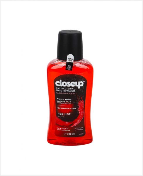 CLOSE UP ANTIBACTERIAL MOUTHWASH RED HOT 300ML