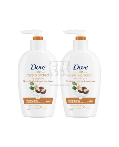 DOVE HAND WSH PAMPERNG SHEA BUTER&WARM VANLA 2×250ML @15%OFF