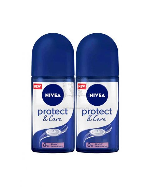 NIVEA ROLL ON PROTECT & CARE (FEMALE) 2X50ML @15%OFF