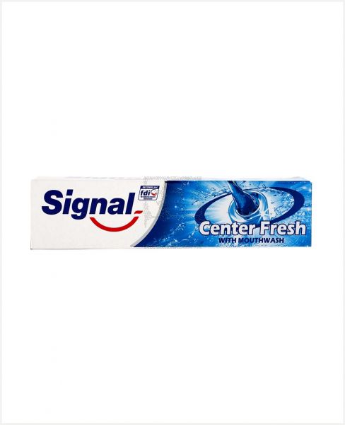 SIGNAL CENTER FRESH WITH MOUTHWASH TOOTHPASTE BLUE 100ML