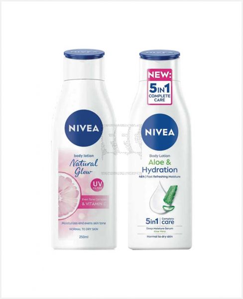 NIVEA NOURISHING BODY LOTION ALMOND OIL 2X250ML @20%OFF