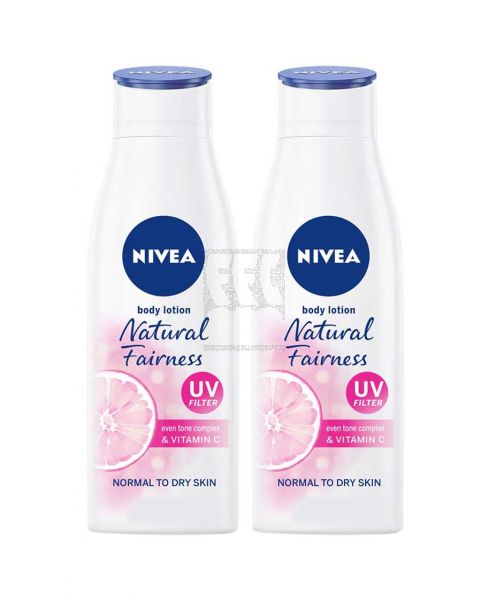 NIVEA BODY LOTION NATURAL FAIRNESS @20%OFF 2X250ML