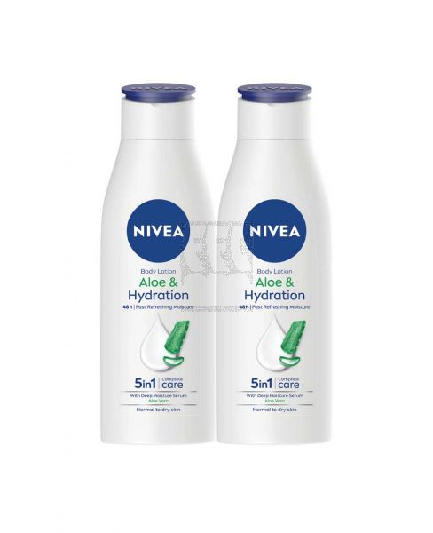 NIVEA ALOE & HYDRATION BODY LOTION 2X250ML @20%OFF