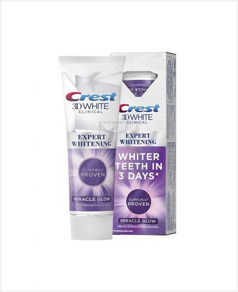 CREST 3D WHITE CLINICAL MIRACLE GLOW TOOTHPASTE 75ML