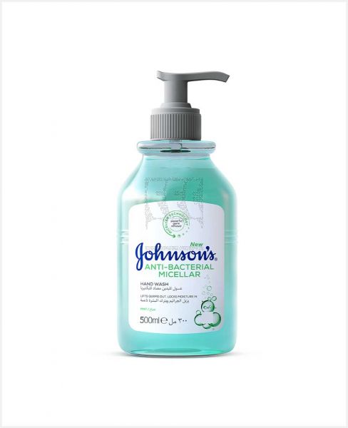 JOHNSON'S ANTI-BACTERIAL MICELLAR HAND WASH MINT 500ML