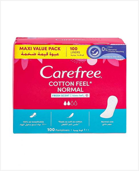 CAREFREE COTTON FEEL NORMAL FRESH SCENT 100S