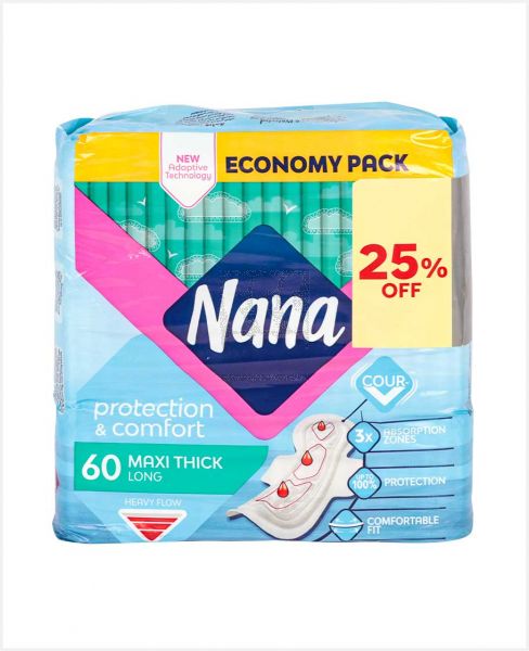 NANA MAXI LONG WITH WINGS 60PADS @25%OFF