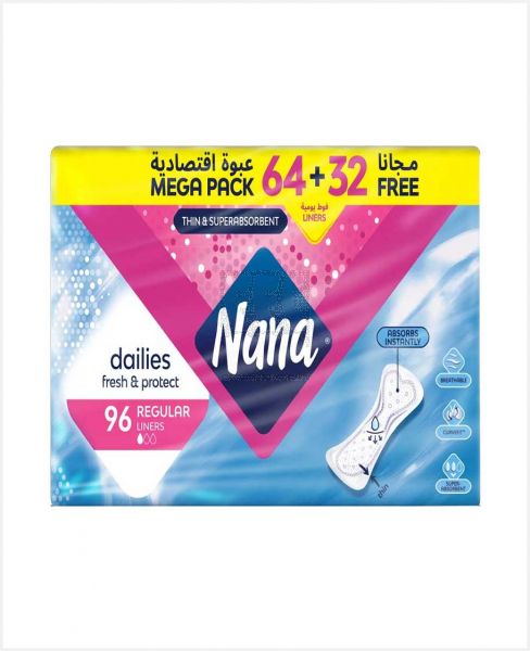 NANA PANTYLINERS LONG MEGA PACK 64+32FREE