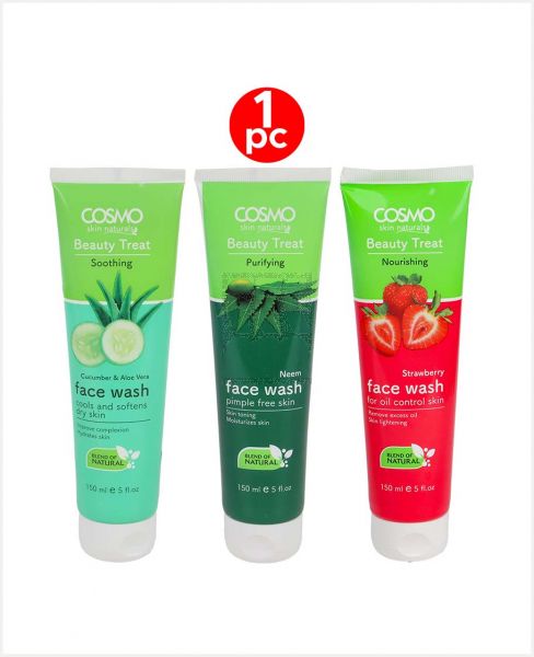 COSMO FACE WASH ASSORTED 150ML PROMO