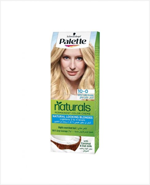 SCHWARZKOPF PALETTE NATURALS EXTRA LIGHT BLONDE 10-0 110ML