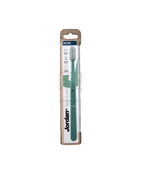 JORDAN TOOTHBRUSH GREEN CLEAN MEDIUM