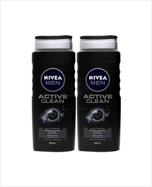 NIVEA MEN ACTIVE CLEAN SHOWER GEL 2X250ML