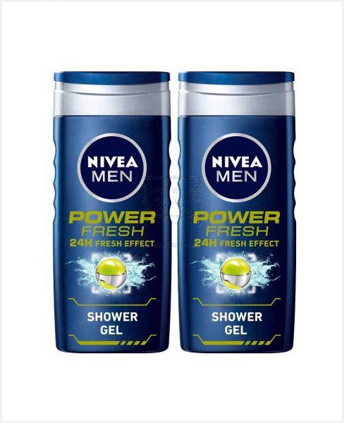 NIVEA MEN POWER FRESH SHOWER GEL 2X250ML