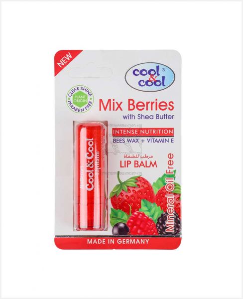 COOL & COOL MIX BERRIES WITH SHEA BUTTER LIP BALM 4.6GM