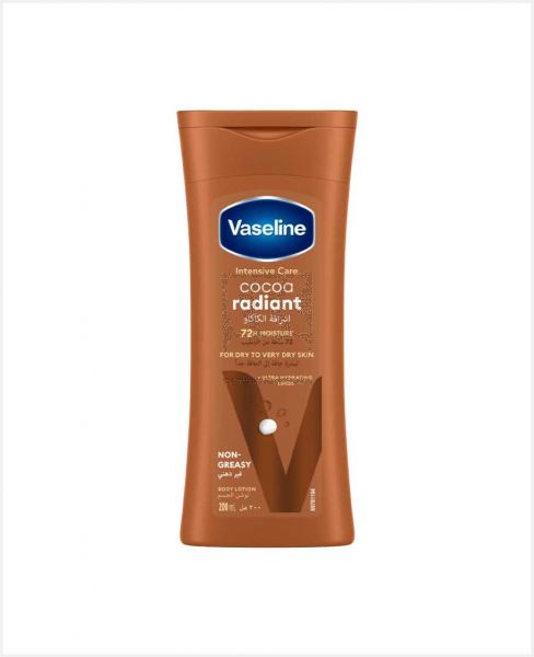 VASELINE INTENSIVE CARE COCOA RADIANT BODY LOTION 200ML