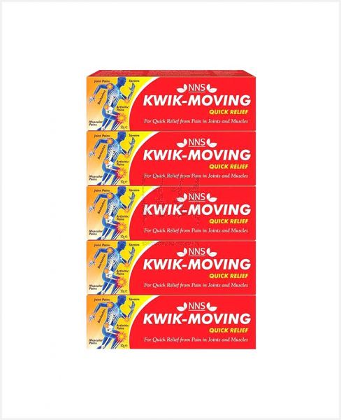 NNS KWIK-MOVING RELIEF CREAM 5X50GM