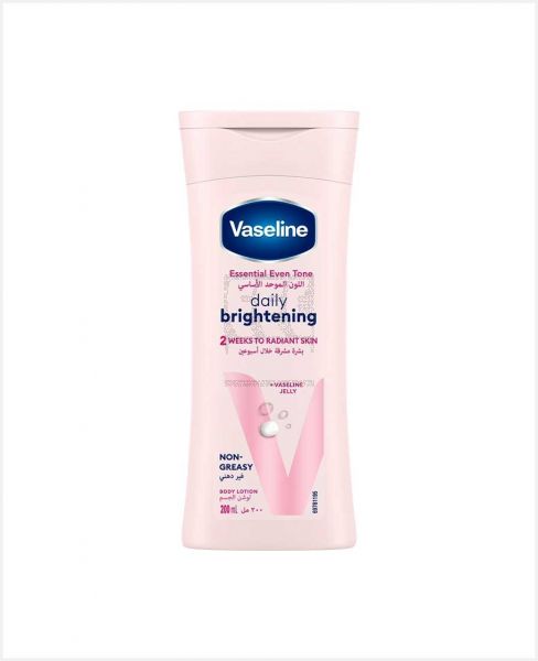 VASELINE ESSENTIAL EVEN TONE DAILY BRIGHTENING BODY LOTION 200ML