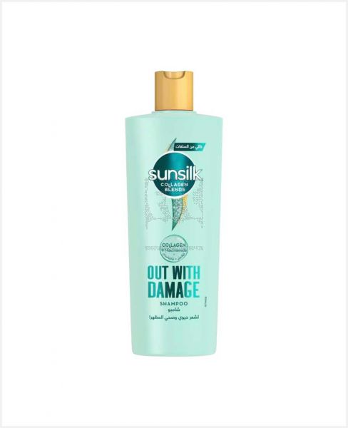SUNSILK COLLAGEN BLENDS OUT WITH DAMAGE SHAMPOO 350ML