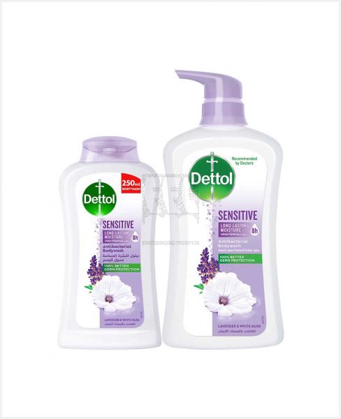 DETTOL SENSITIVE ANTIBACTERIAL BODYWASH 500ML+ 250ML