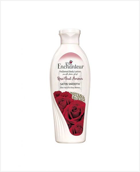 ENCHANTEUR ROSE OUD AMOUR SATIN SMOOTH PERFUMED BODY LOTION 225ML