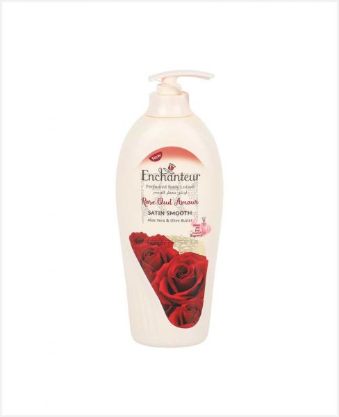 ENCHANTEUR ROSE OUD AMOUR SATIN SMOOTH PERFUMED BODY LOTION 400ML