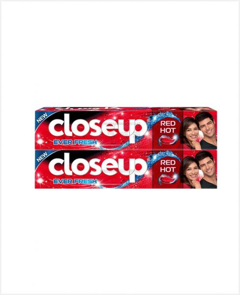 CLOSE UP EVERFRESH RED HOT TOOTHPASTE 2X120ML