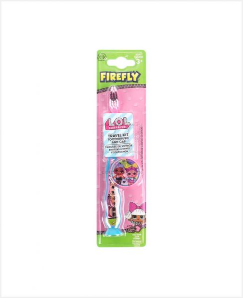 FIREFLY LOL SURPRISE TRAVEL KIT 3+ TOOTHBRUSH AND CAP SOFT