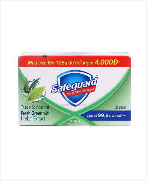 SAFEGUARD FRESH GREEN WITH HERBAL EXTRACT SOAP 125GM