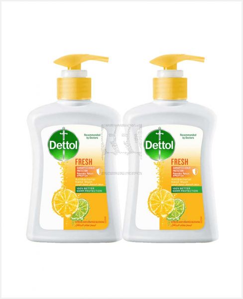 DETTOL ANTIBACTERIAL HANDWASH FRESH CITRUS & ORANGE BLOSSOM 2X200ML