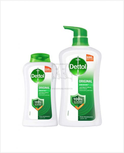 DETTOL ANTI BACTERIAL BODY WASH ORIGINAL 500ML+250ML