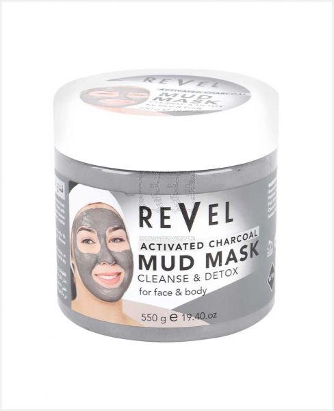 REVEL ACTIVATED CHARCOAL MUD MASK 550GM