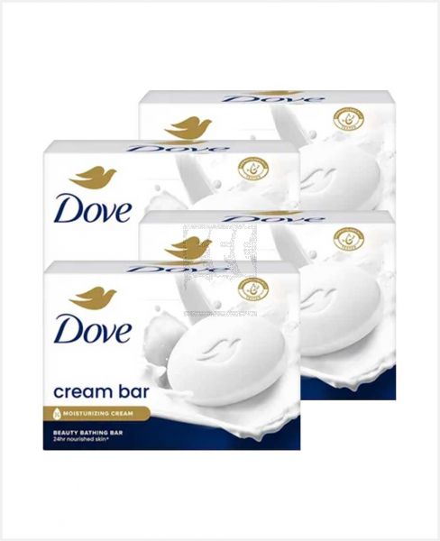 DOVE BEAUTY CREAM BAR SOAP(100GM+20GM FREE) 4X120GM