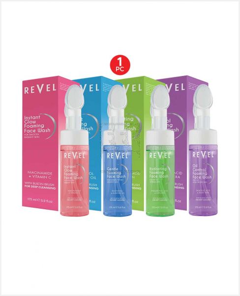 REVEL FOAMING FACE WASH ASSORTED 175ML PROMO