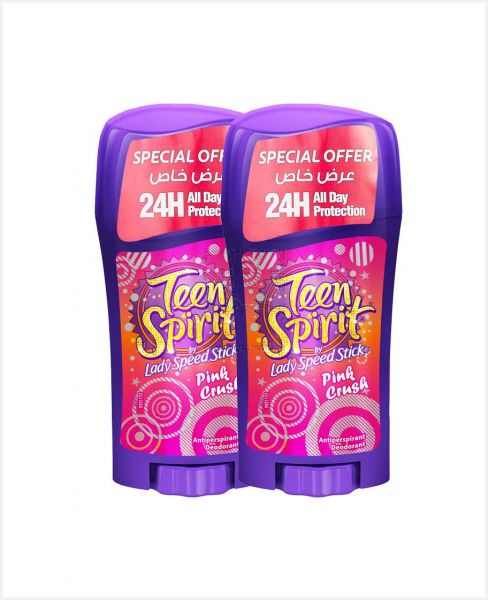 LADY SPEED STICK TEEN DEO SPIRIT PINK CRUSH 2X65GM PROMO