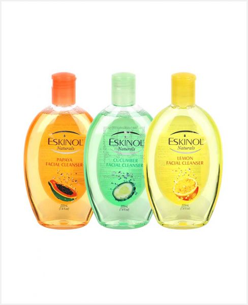 ESKINOL NATURALS FACIAL CLEANSER ASSORTED 3X225ML