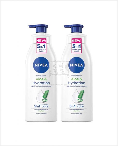 NIVEA ALOE & HYDRATION BODY LOTION 2X400ML @15%OFF