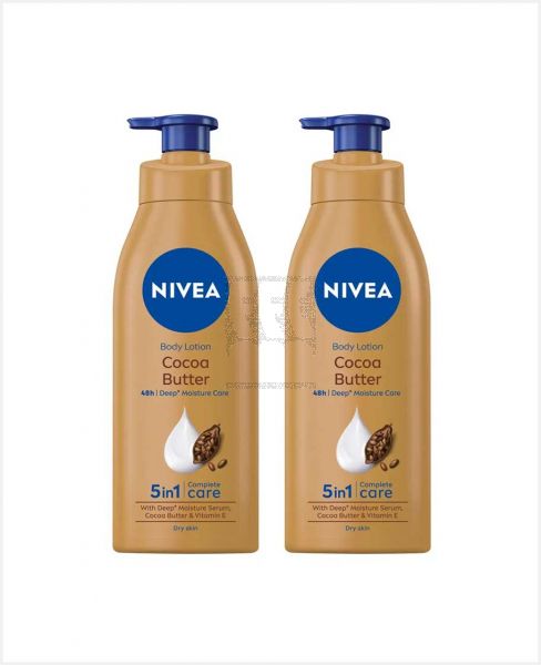 NIVEA BODY LOTION COCOA BUTTER 2X400ML @15%OFF