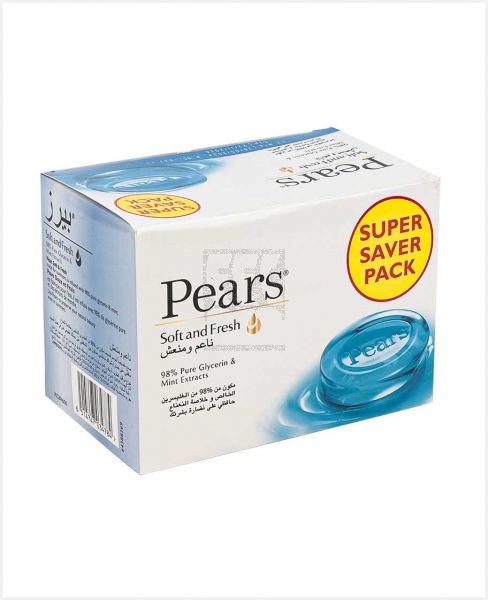 PEARS SOFT AND FRESH SOAP(BLUE) 4X125GM PROMO