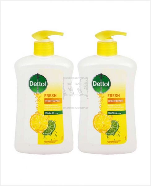 DETTOL ANTI BACTERIAL HANDWASH FRESH CITRUS FRESHNESS 2X400ML @35%OFF