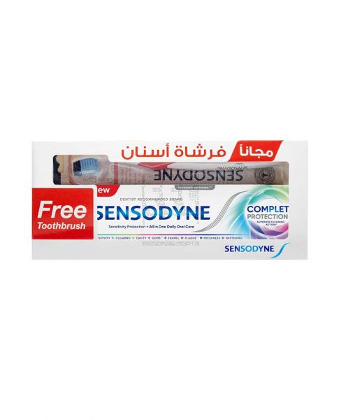 SENSODYNE COMPLETE PROTECTION+ADVA WHITENING TOOTHPASTE 75ML WITH TOOTHBRUSH