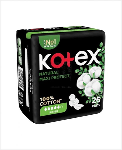 KOTEX NATURAL MAXI PROTECT SUPER 26PCS PROMO