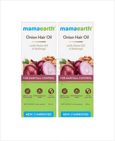 MAMAEARTH ONION HAIR OIL FOR HAIR FALL CONTROL 150+1 FREE