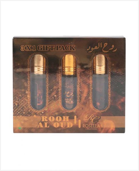 ROSELLA CREATIONS ROOH AL OUD GIFT PACK 3X6ML